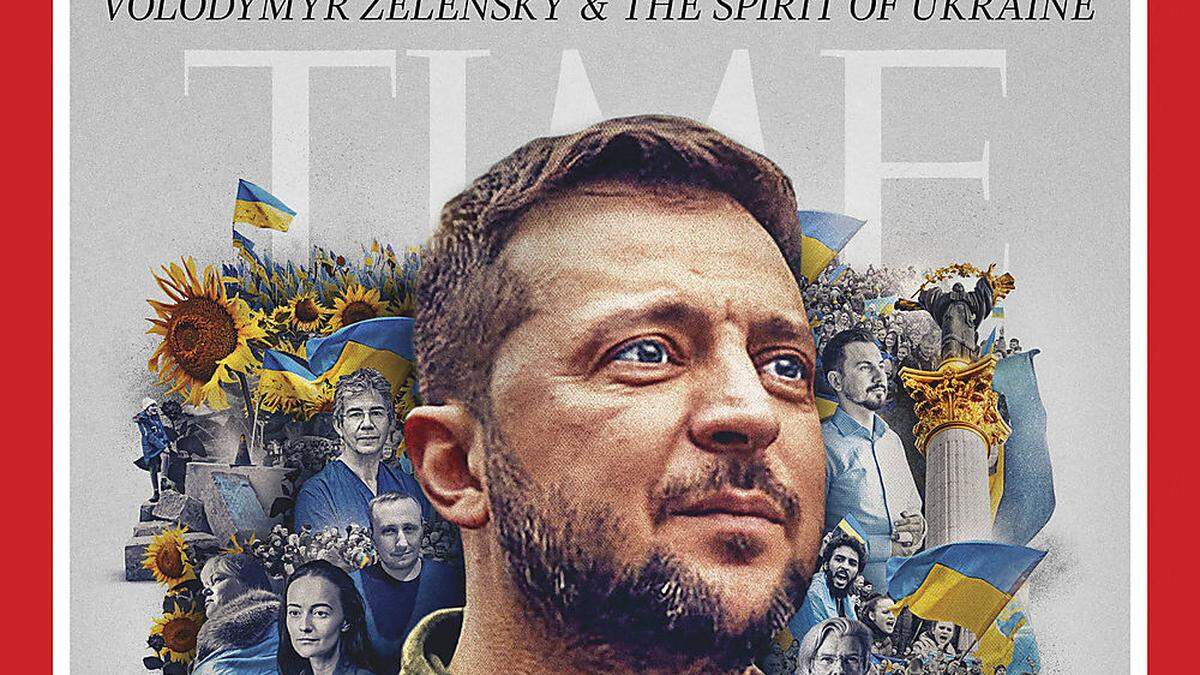 Der ukrainische Präsident Wolodymyr Selenskyj ziert als &quot;Person of the year&quot; das &quot;Time&quot;-Magazin-Cover