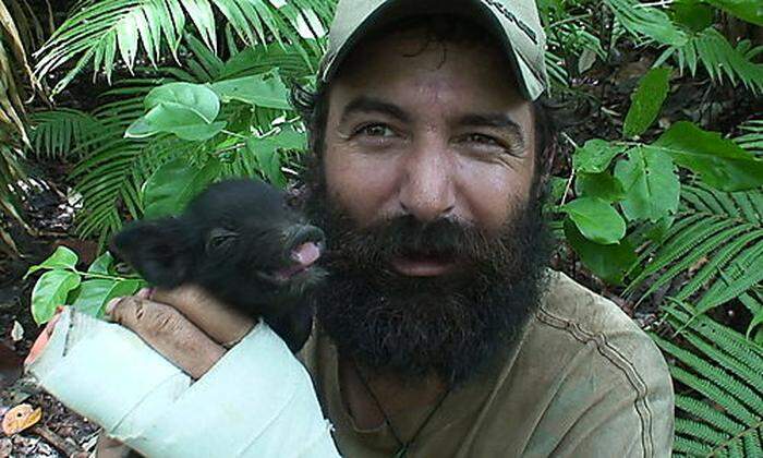 Xavier Rosset mit Wildschwein 