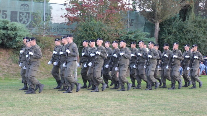 Rund 540 Rekrutinnen und Rekruten des österreichischen Bundesheeres aus den Garnisonen Straß, Feldbach, St. Michael und Güssing sowie von der Stabskompanie in der Gablenz-Kaserne ...
