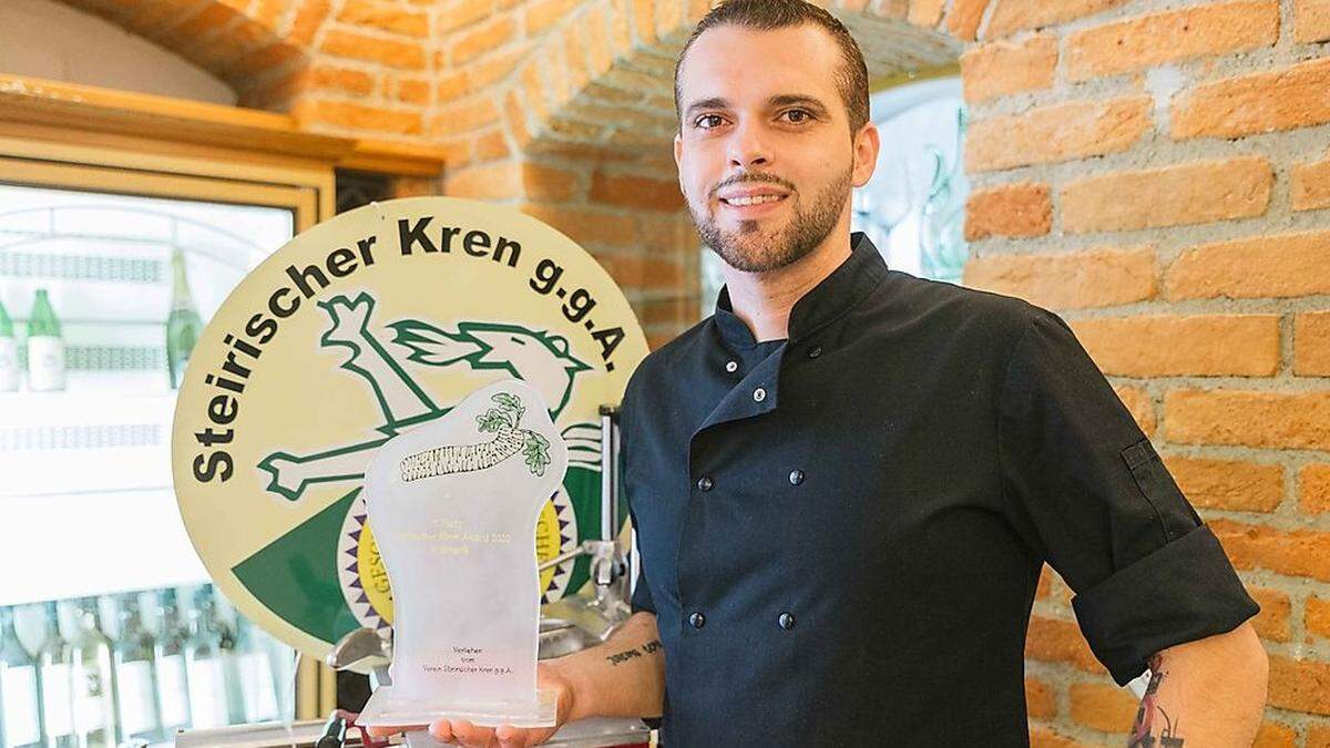 Nemes Szabolcs, Koch beim Marktheurigen Strobl in St. Ruprecht, darf sich über die Auszeichnung freuen