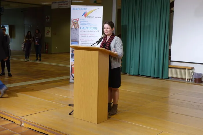 Die Frauen- und Mädchenberatung Hartberg organisierte das internationale Projekt. Esther Brossmann war als Vertretung der Organisation anwesend.