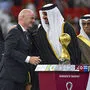 Sie verstehen einander blendend: FIFA-Präsident Gianni Infantino und Tamim bin Hamad al Thani, der Emir von Katar		 	 