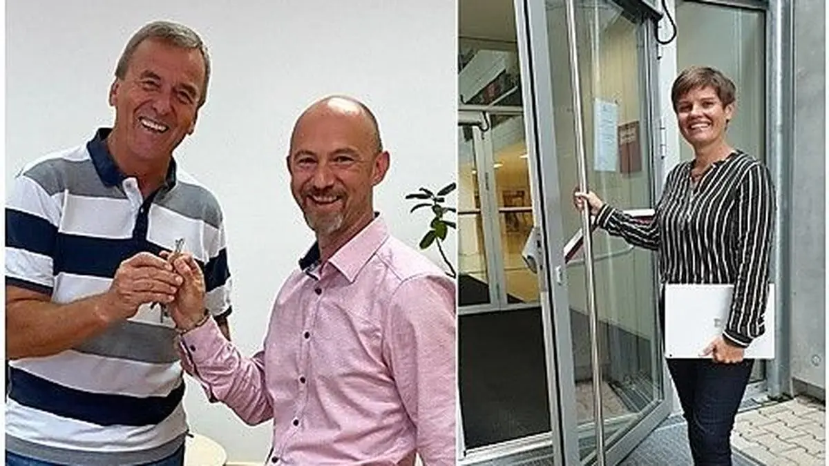 Manuel Pichler (rechts) mit seinem Vorgänger Rudolf Elpelt und Gerlinde Zergoi-Wagner 