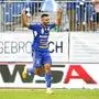 ABD0057_20220827 - HARTBERG - ÖSTERREICH: Eylon Almog (Hartberg) nach seinem Treffer zum 1:0 während der Admiral Bundesliga- Begegnung zwischen TSV Egger Glas Hartberg und SV Guntamatic Ried am Samstag, 27. August 2022, in der Profertil Arena in Hartberg. - FOTO: APA/ERWIN SCHERIAU