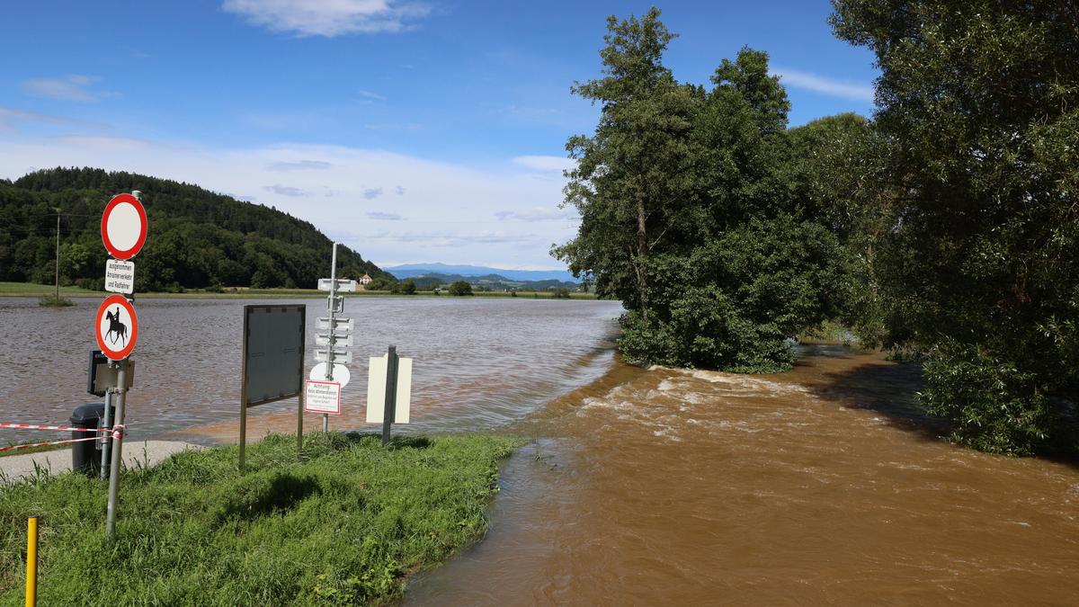 Hochwasser am Zollfeld im Sommer 2023