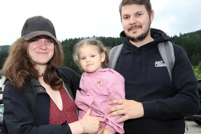 Andrea, Vivien (2 Jahre) und Nico Slamanig aus Feldkirchen waren zum ersten Mal gemeinsam mit dabei!