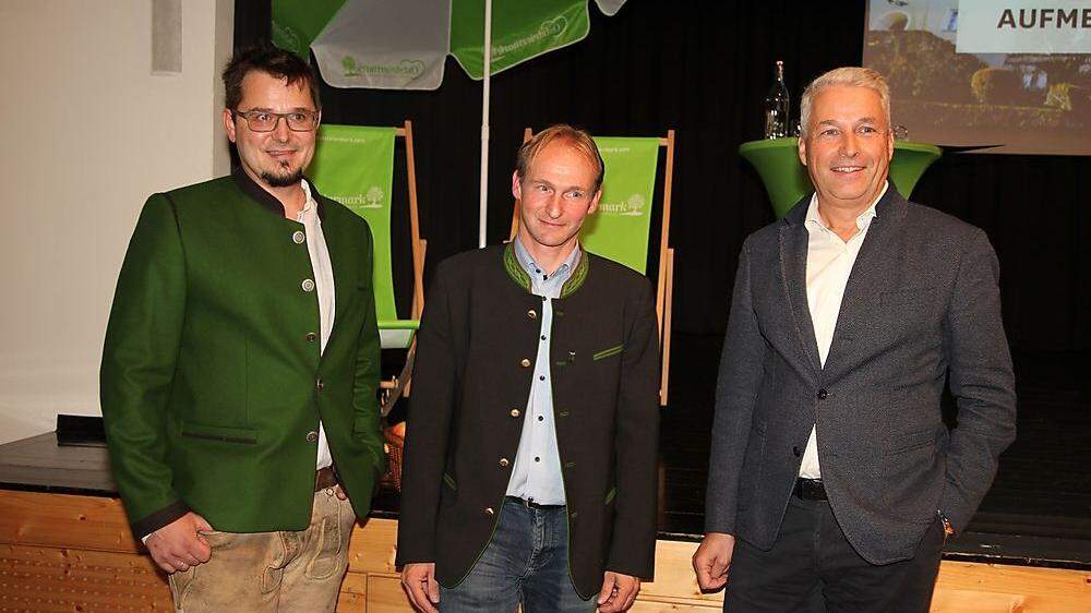 Der neugewählte Vorstand: Erhard Pretterhofer, Oliver Felber und Hermann Retter 