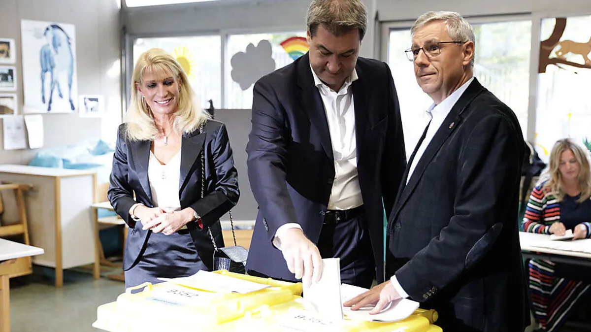Ministerpräsident und CSU-Chef bei der Stimmabgabe