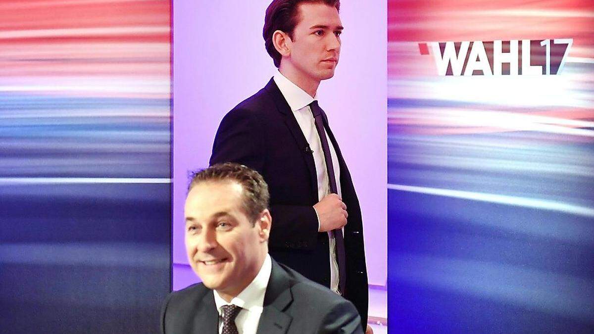 Heinz-Christian Strache und Sebastian Kurz bei einer der vielen TV-Konfrontationen