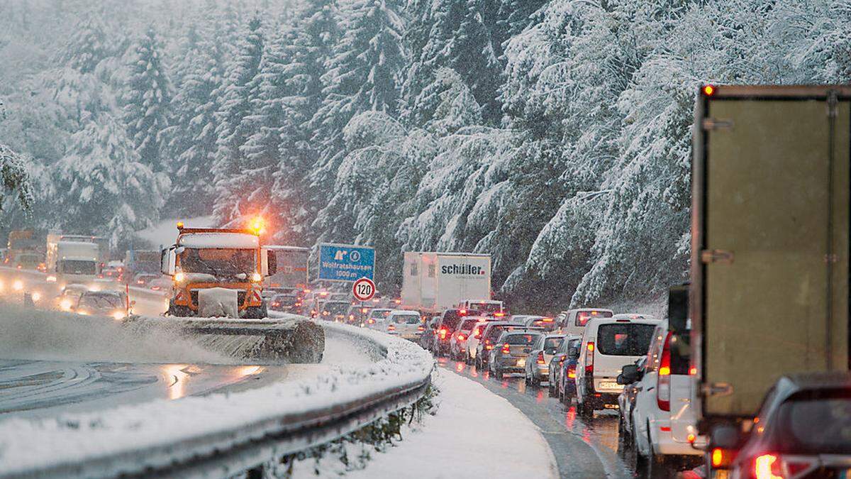 Wintereinbruch in Bayern