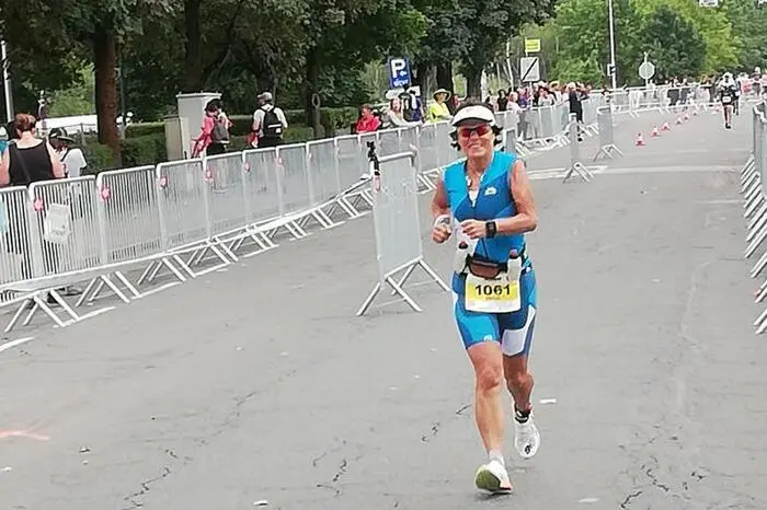 Tapfer kämpfte sie auf der 42,195 Kilometer langen Laufstrecke.