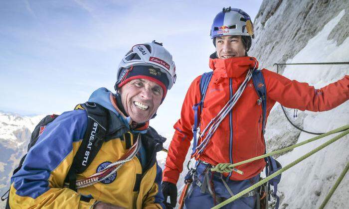 Peter Habeler und David Lama in der Eiger-Nordwand
