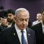 FILE - Israeli Prime Minister Benjamin Netanyahu attends his trial where he faces corruption charges at the district court in Tel Aviv, Israel, Dec. 16, 2024. (Stoyan Nenov/Pool Photo via AP, File)