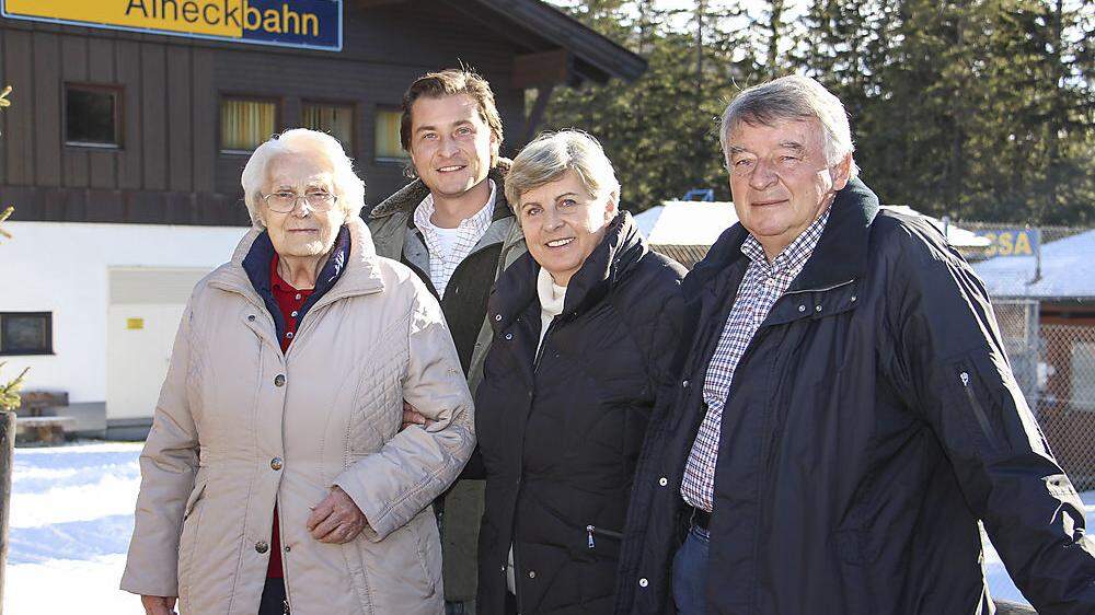 Die Bogenspergers schafften für Kärnten und Salzburg Großes: Gertrude, Josef jun. , Gitta und Josef sen. (von links) feiern 60 Jahre Katschberg Bergbahnen