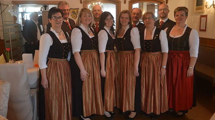 Mitglieder der Singgemeinschaft Kliening bei der Jahreshauptversammlung