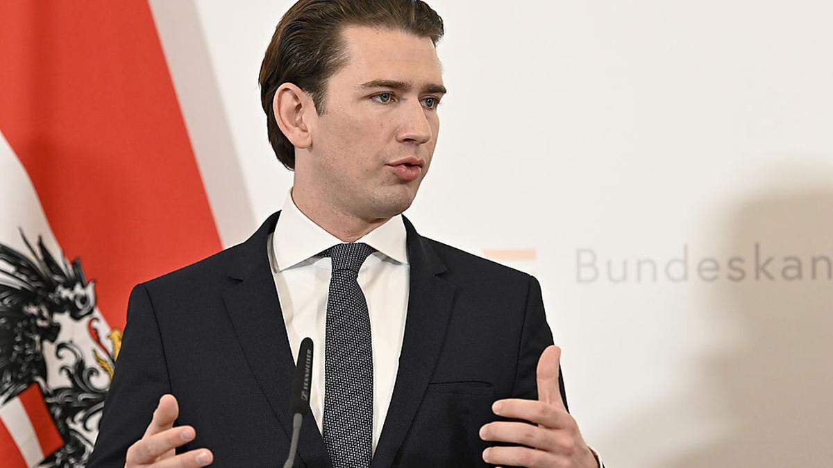 Bundeskanzler Sebastian Kurz wird zu seiner Rolle beim Verkauf der Kika/Leiner-Filiale befragt