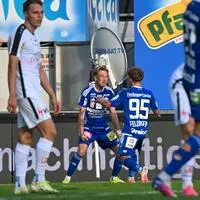 Benjamin Markuš (links) erzielte Hartbergs Goldtor in Altach