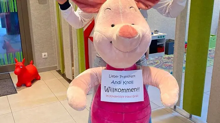 Am Freitag hatte Andi Knoll im Kinderhilfehaus in Graz einen besonders abwechslungsreichen Job.