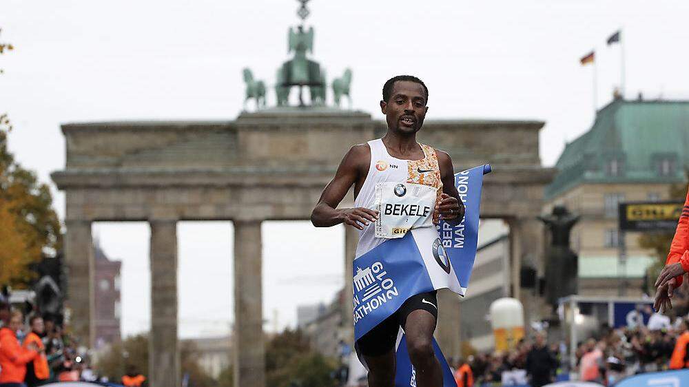 Bekele gewann am Sonntag den Berlin-Marathon