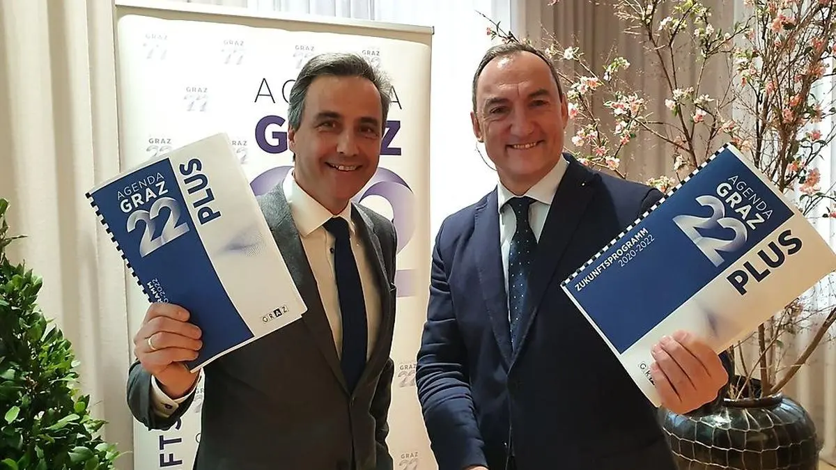 Bürgermeister Siegfried Nagl (ÖVP) und Vize Mario Eustacchio (FPÖ)