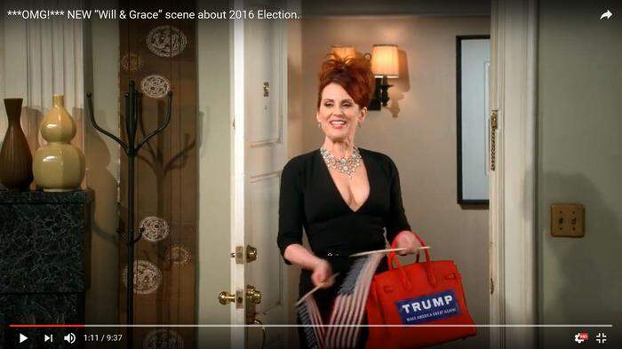 Megan Mullally alias Karen will zunächst noch Trump wählen