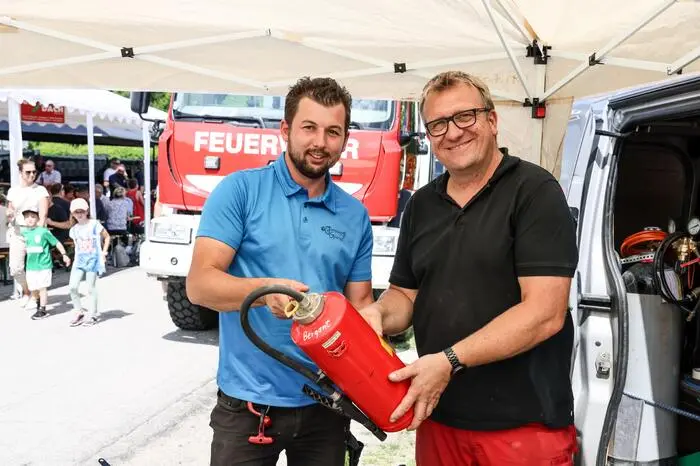 Auch eine Feuerlöscherüberprüfung wurde angeboten