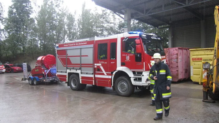 Das erste Übungsszenario: Ein Brand bei der Mülldeponie Hart bei Lavamünd