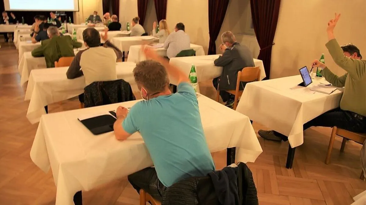 Vor Sitzungsbeginn erfolgte ein Corona-Test für alle Gemeinderäte