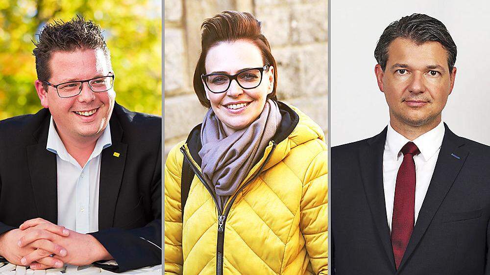 Christian Pober (links) bleibt ÖVP-Stadrat, Katharina Spanring nur noch Gemeinderätin. Peter Weidinger legt in Villach alle Ämter zurück