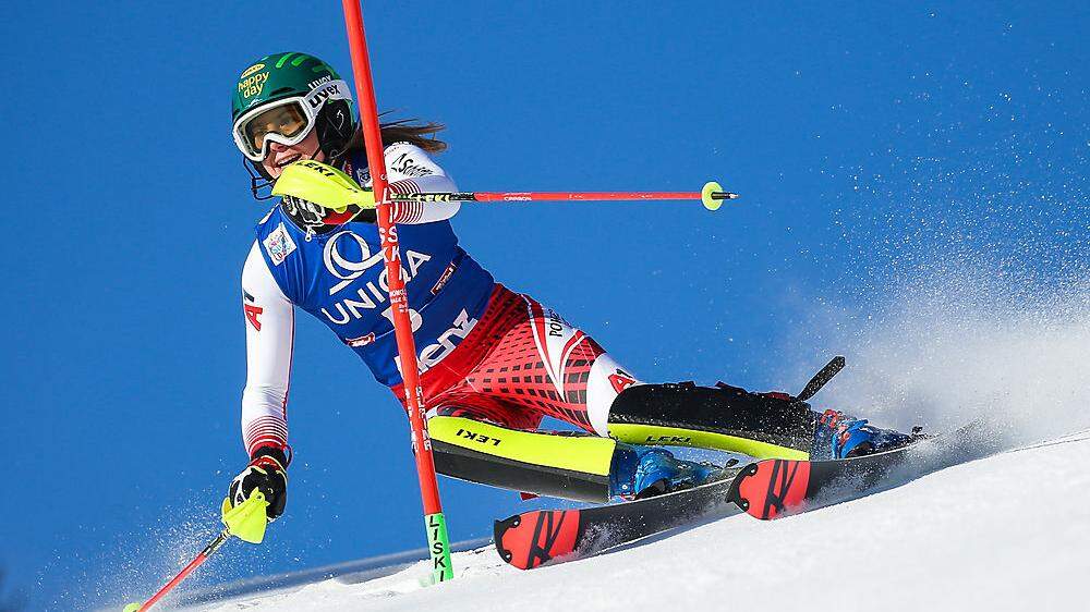 Auf Katharina Liensberger ruhen die ÖSV-Hoffnungen beim Slalom in Zagreb