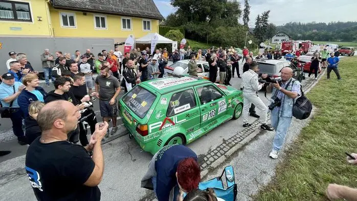 Die Bergrallye in Voitsberg-Lobming im Jahr 2025. Im Bild: Werner Juds markanter VW Golf