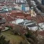 Grazer Dachlandschaft, vom Schloßberg aus gesehen