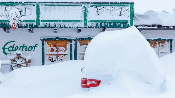 80 Zentimeter Schnee lagen bis gestern Mittag in Ramsau am Dachstein