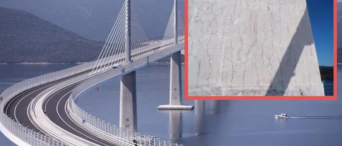 Risse in Pelješac-Brücke
