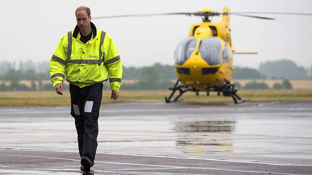 Prinz William ist für die East Anglia Air Ambulance tätig
