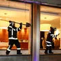 25. März 2011: Zersplitterte Fensterscheiben nach der absichtlichen Detonation der Fliegerbombe