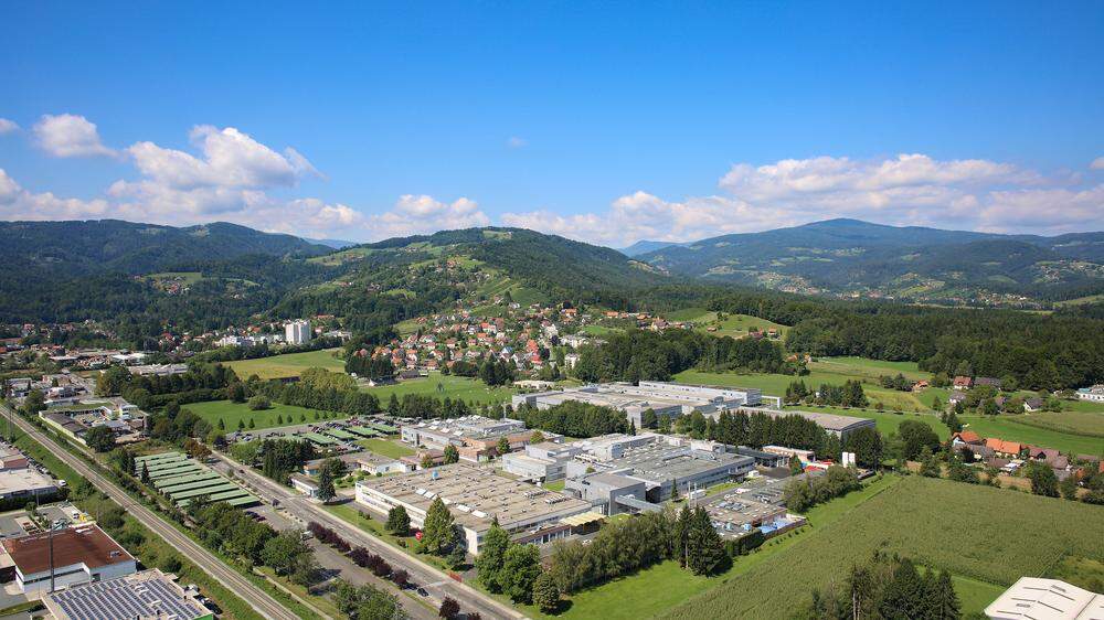 Luftbild von der TDK in Deutschlandsberg