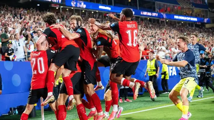 Nach dem 3:3 in der 96. Minute jubelte Österreich über den WM-Aufstieg