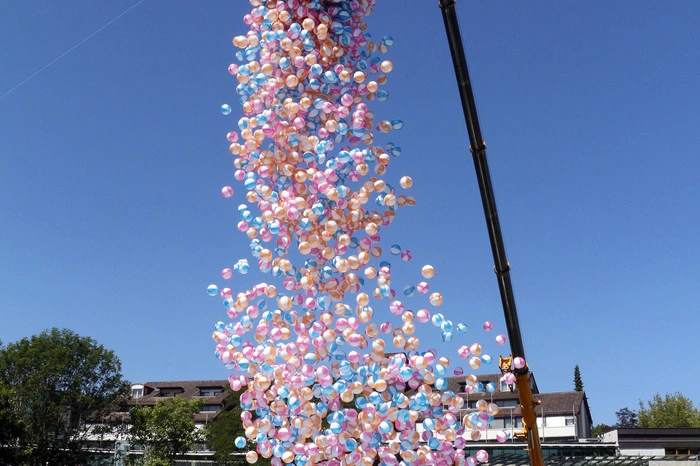 bei strahlendem Sonnenschein 30 Meter vom Himmel...