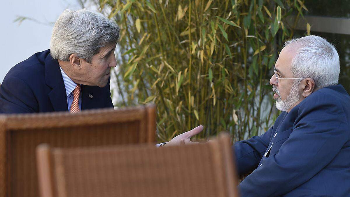 John Kerry (links) und Mohammad Javad Zarif in Genf