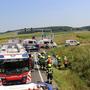 Ein Fahrzeug überschlug sich beim Unfall