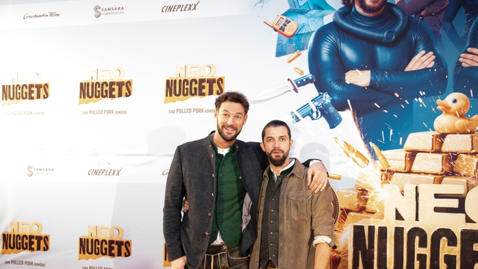 Herausgeputzt: Paul Pizzera und Otto Jaus bei der Kino-Premiere von „Neo Nuggets“ in Wien