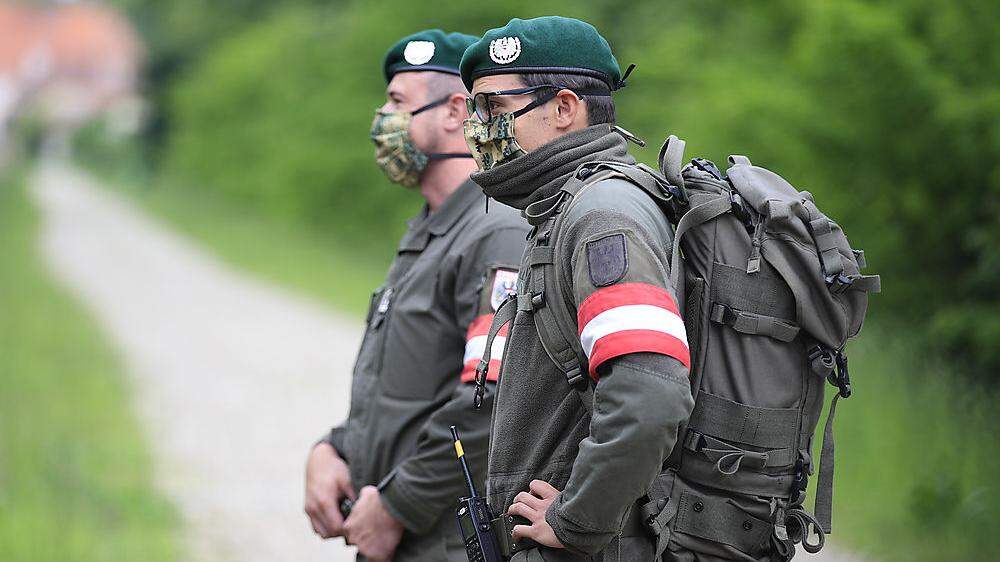 Steirische Milizsoldaten im Grenzeinsatz in Bad Radkersburg