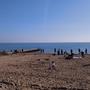 Viele Spaziergänger am Strand von Jesolo 