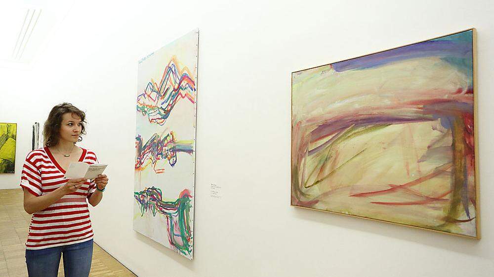 Sechs Gemälde von Maria Lassnig (1919-2014) als Dauerausstellung in der Neuen Galerie Graz 