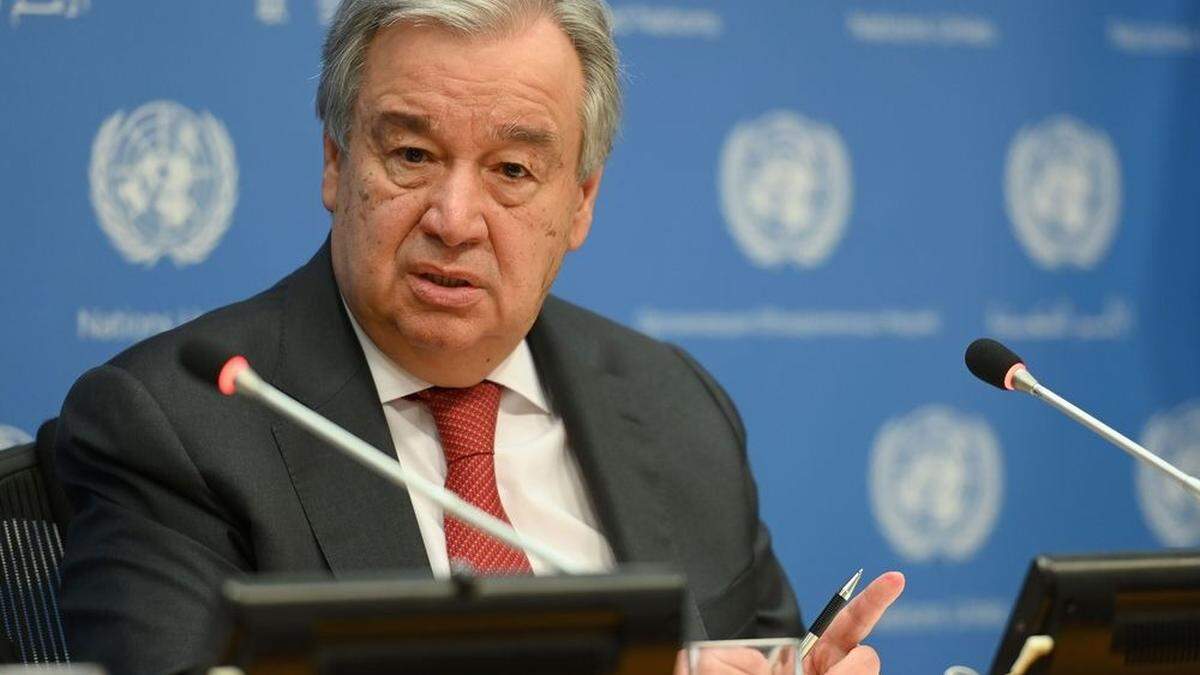 UN-Generalsekretär António Guterres warnt weiterhin