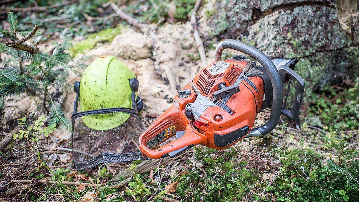 Tödlicher Unfall bei der Waldarbeit (Sujet)