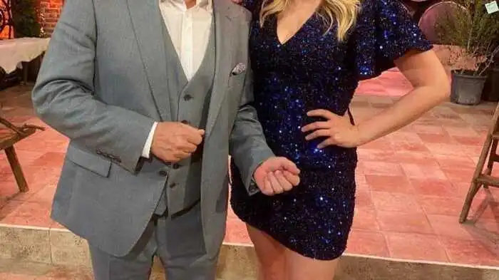 Melanie Payer mit Schlagersänger und Fernsehmoderator Andy Borg