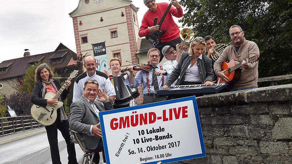 Klangwolke mit zehn Live-Bands in Gmünd