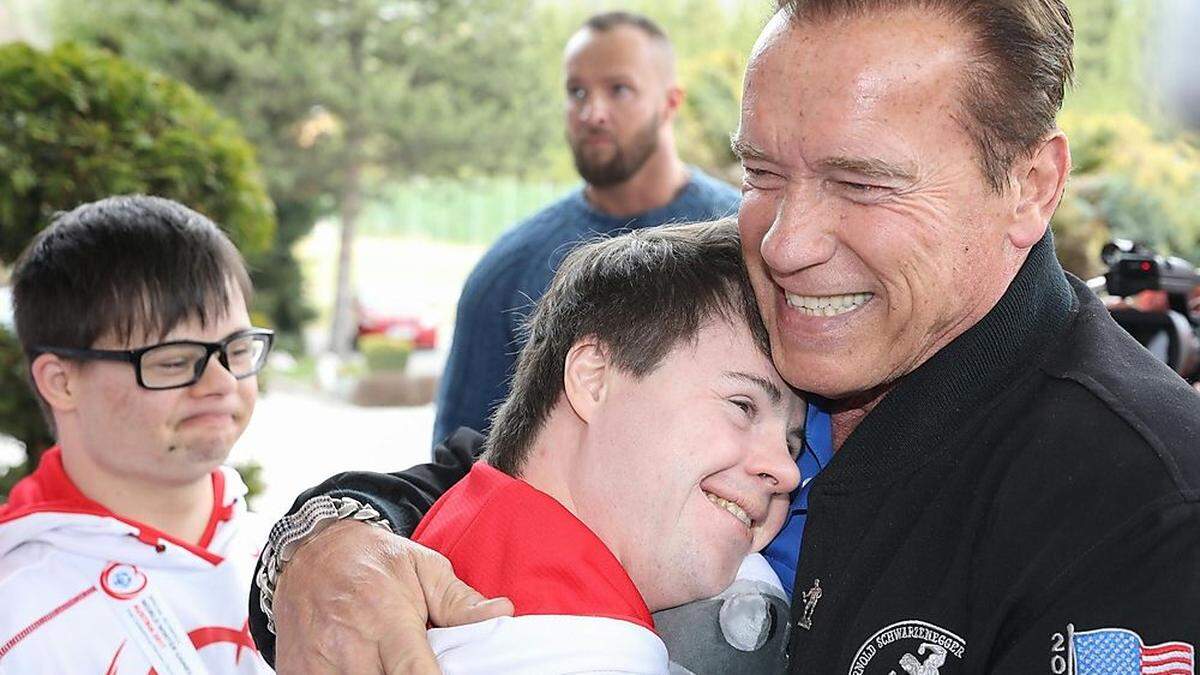Auch Schwarzenegger war von Special Olympics in der Steiermark begeistert.